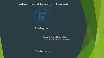 o‘zbekiston respublikasi tashqi moliyaviy siyosati — PPTX