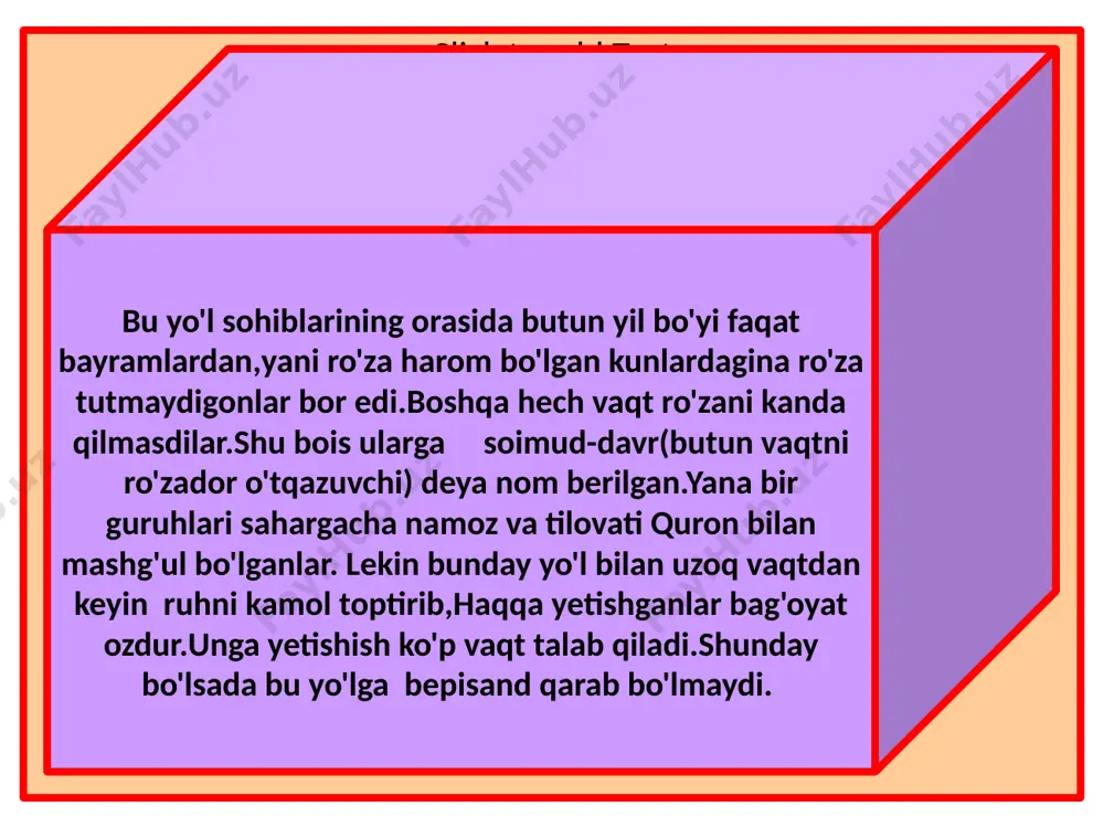 archa ishlarni uning abadiy tadbirlariga havola qilmoq va shu tariqa uning rizosiga erishmoq demakdir. muroqaba muroqaba qulning xuddi jonsiz kishidek barcha kuch-quvvat va harakatlardan ajralmoqdir. etiboringiz uchun rahmat