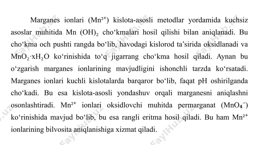v analitik guruh kationlarining umumiy tavsifi va guruh reagenti ta’siri - Page 5