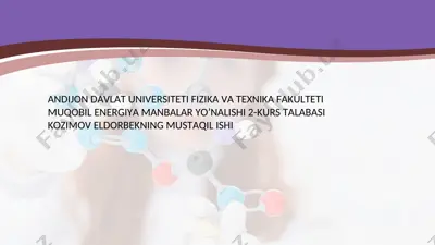qattiq jism, suyuqlik va gazlarning molekulyar tuzilishi — PPT