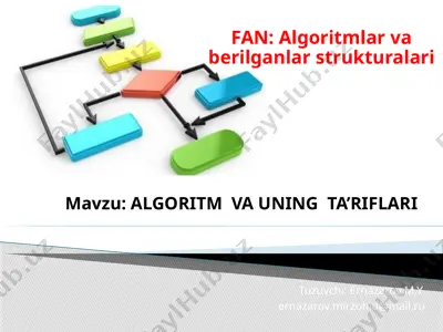 algoritmlar va berilganlar strukturalari — PPTX