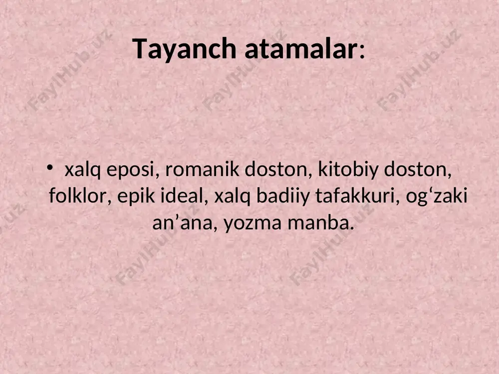 faoliyat tufayli xalq eposining juda yirik va noyob namunalari folklor arxiviga kelib tushdi. asrimizning 40-yillariga kelib bu nodir materiallar bilan jiddiy tanishish, ularni tasnif va tavsif etish ishlari boshlandi. v.m.jirmunskiy va h.t.zarifov o’zbek xalq eposini quyidagicha guruhlarga ajratib tahlil etadilar: 1. qahramonlik eposi. 2. jangnoma dostonlar. 3. tarixiy mazmundagi dostonlar. 4. romanik dostonlar. 5. adabiy manbaga ega bo’lgan dostonlar. 6. yangi dostonlar. o’zbek xalq eposini yuqoridagidek tarzda tasnif etish hali yetarli emasligini, ayrim materiallar bir necha guruhlar oralig’ida turajagini va izchil tasnifga berilmasligini, qolaversa, xalq eposi hali to’la to’planib olinmaganligini, shu bois mazkur tasnif hali tugal va oxirgi tasnif emasligini, ushbu tasnif o’zbek xalq eposini batafsil tavsiflash ehtiyoji tufayli ilk bor amalga oshirilganligini mualliflarning o’zlari oqilona e’tirof etadilar. o’zbek xalq romanik dostonlari epos asosida yotgan manba tabiatiga ko’ra ikki guruhga bo’linadilar: 1. og’zaki an’ana orqali yetib kelgan dostonlar. bu guruhga «rustamxon», «go’ro’g’li» turkumi, «orzigul», «shirin bilan shakar» kabilar mansub. 2. …