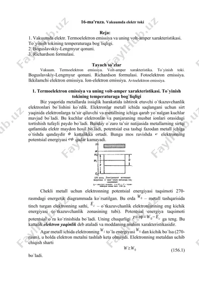 vakuumda elektr toki — DOCX