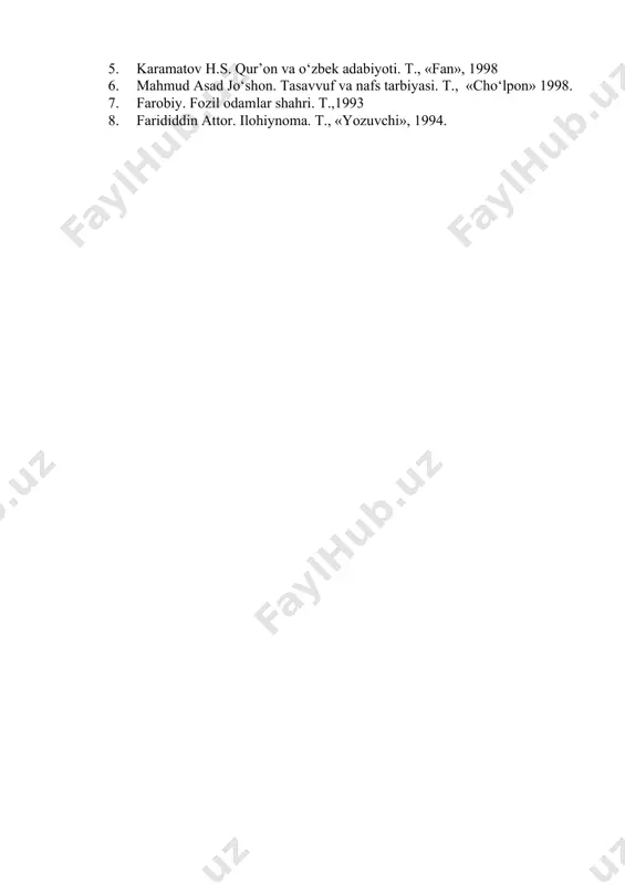alabidir. diniy e’tiqodlarning shakllanishi, rivojlanishi va namoyon bo‘lish qonuniyatlarini o‘rganish quyidagi yo‘nalishlarda olib boriladi. 1 din psixologiyasining umum nazariyasini o‘rganish. bu diniy g‘oyalar, diniy e’tiqodning mazmun va tuzilmasi, diniy e’tiqod xususiyatlari, dinning shaxs va jamiyat ma’naviy xayotidagi psixologik vazifalarini o‘z ichiga qamrab oladi. 2 differensial din psixologiyasi. bunda diniy e’tiqod va dindorlar ruxiyati ma’lum ijtimoiy muxit va tarixiy davrlarni xisobga olib tatqiq etiladi. ko‘pincha buni xisobga olmaslik natijasida turli gurux va oqimlar o‘rtasida baxsli xolat va nizolar vujudga kelib qoladi. payg‘ambarimiz (s.a.v) bir gurux saxobalar bilan o‘tirib, “ birodarlarimni sog‘indim” debdilar. o‘unda o‘tirgan saxobalar “yo, rasulullox, biz sizning birodarlaringiz emasmizmi?” deb so‘rashibdi. “ sizlar mening do‘stlarimsizlar. birodarlarim kelajakda yashaydigan ummatlarimdir. ularga o‘z e’tiqodlarini saqlab turish, amal qilishi juda qiyin bo‘ladi... agar sizlar buyurilgan 10 amaldan bittasini qilmasalaringiz jannatga tusha olmaysizlar. u zamondagi ummanlarim 10 amaldan birini qilsalar xam jannatga tushadilar” degan ekanlar. ma’lumki, tabiiy ofatlar, qirg‘in-barot urushlar, ijtimoiy notinchlik davrida …