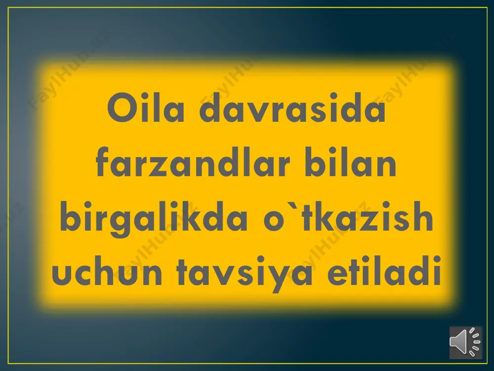vtomobillarni boshqaruvchisi-haydovchi 35.samolyot va vertolyot boshqaruvchisi-uchuvchi 36.maktabda bolalarga kim ta'lim beradi-o`qituvchi 37.yurak davolovchi shifokor-kardiolog 38.chegarada xizmat qiluvchi harbiy- chegarachi 39.ichki tartibni saqlovchi mas'ul- militsiya 40.bino va insgootlarni quruvchi usta-quruvchi 41.kino, teatrlarni sahnalashtiruvchi-rejissyor 11 e’tiboringiz uchun rahmat! 12 media1.mp3 media2.mp3 image1.png image2.png media3.wav image3.png media4.wav media5.wav media6.wav media7.wav media8.wav media9.wav media10.wav media11.wav media12.wav image4.jpeg 1 1 ninoro blues 125.88856 afrika afrika afrika blues 296.3019 /docprops/thumbnail.jpeg