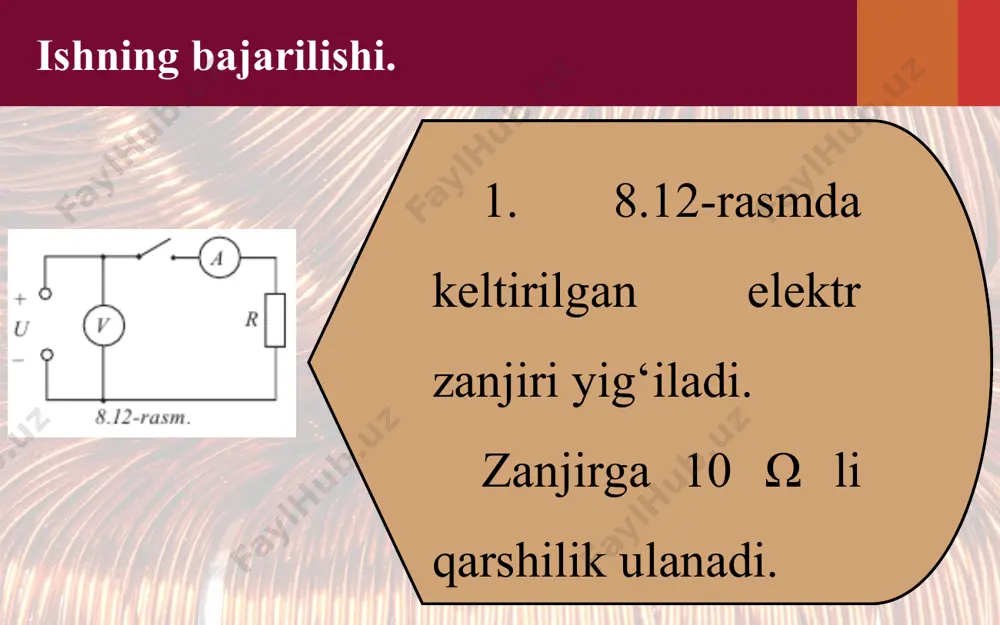 laboratoriya ishi. tok manbayining eyuk va ichki qarshiligini aniqlash 10 - sinf - Page 4
