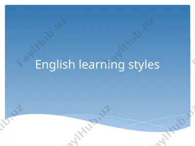 english learning styles — PPTX