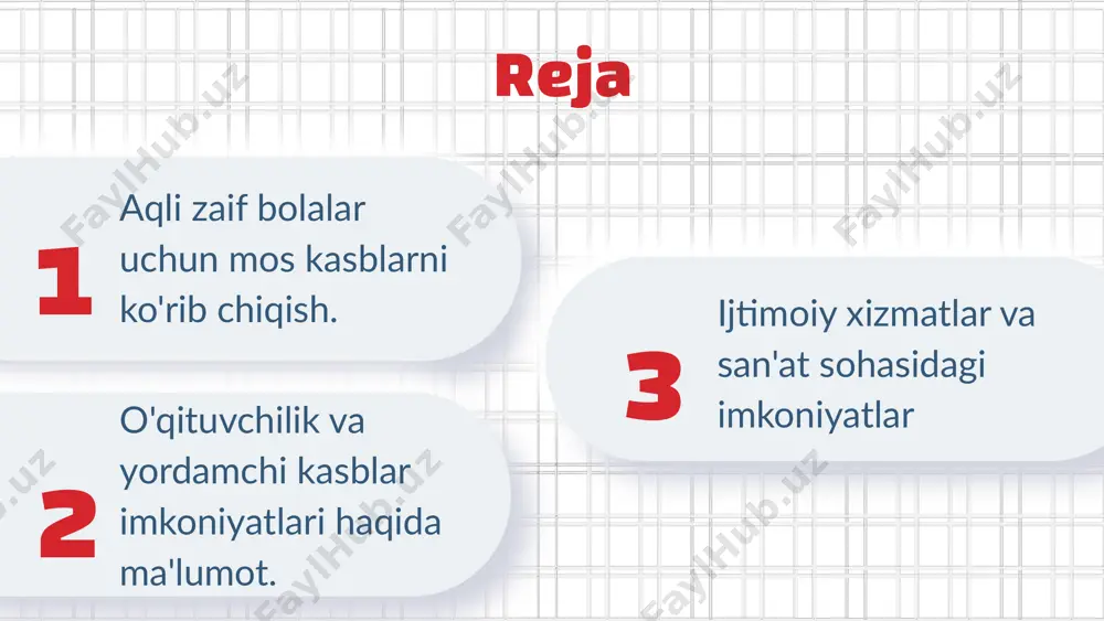 san'at, qo'l san'atlari va xizmat ko'rsatish sohalari mavjud. ushbu yo'nalishlar bolalarga o'z qobiliyatlarini rivojlantirishga yordam beradi. o'qituvchilik kasbi imkoniyatlari o'qituvchilik kasbi, o'quvchilarga bilim berish va ularning shaxsiy rivojlanishiga yordam berish imkoniyatlarini taqdim etadi. bu kasb, ayniqsa, aqli zaif bolalar uchun muhimdir, chunki o'qituvchilar ularning o'ziga xos ehtiyojlarini hisobga olib, ta'lim jarayonini tashkil etadilar. o'qituvchilar o'zgaruvchan rolda bo'lishi kerak, chunki ularning vazifalari faqat dars o'tishdan iborat emas. ular shuningdek, o'quvchilar bilan o'zaro munosabatlarni o'rnatish, ularni ruhlantirish va motivatsiya berish kabi mas'uliyatlarga ega. o'qituvchilik kasbida muvaffaqiyatga erishish uchun pedagogik ko'nikmalar va psixologik bilimlar zarur. yordamchi kasblar va imkoniyatlari oliy ta'lim muassasalarida yordamchi kasblar talabalar va o'qituvchilar o'rtasida muhim ahamiyatga ega. bu kasblar, masalan, yordamchi o'qituvchi, psixolog va reabilitatsiya mutaxassisi kabi rollarni o'z ichiga oladi. ushbu kasblar, intellektual qiyinchiliklarga ega bo'lgan shaxslar uchun zarur qo'llab-quvvatlashni ta'minlaydi. yordamchi kasblarning muhimligi, intellektual qiyinchiliklarga ega insonlarga ta'lim jarayonida samarali yordam berishdir. talabalar va o'qituvchilar o'rtasida yaxshi …