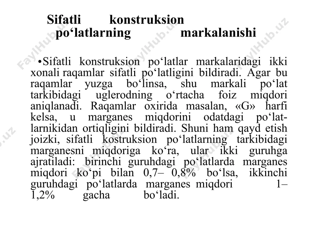 uglerodli po‘latlarning tasnifi va markalari - Page 5