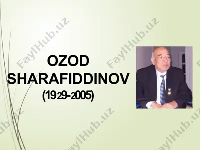 ozod sharafiddinov — PPTX