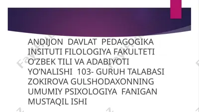 insonlar hayot davomiyliği — PPTX