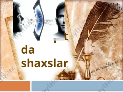 muloqotda shaxslar — PPTX