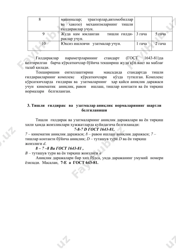 тишли ғилдиракларнинг жоизликлари - Page 4