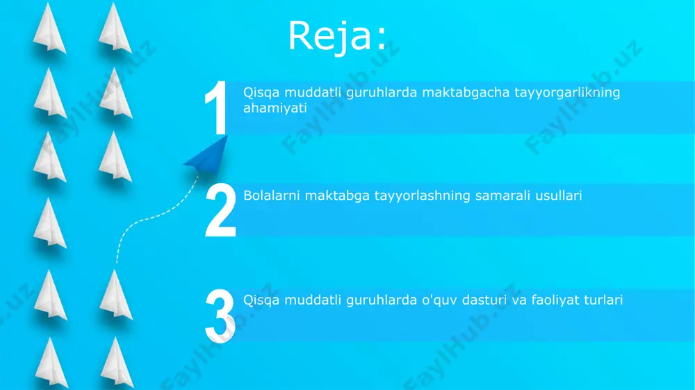 tlar shuni ko‘rsatdiki, o‘quv dasturlarini 70% ga amal qilish ta’lim samaradorligini 20% ga oshirgan. mustaqillikni shakllantirish 4-5 ёшли болаларда ўзига хизмат кўрсатиш кўникмалари (кийиниш, овқатланиш)ни шакллантиришда ўйин терапияси ва 3 ойлик дастурлар самарадорлиги 70% гача кўтарилиши кузатилган, самарқанд вилояти тажрибаси асосида. навоий вилоятидаги тадқиқотлар кўрсатдики, 100 нафар бола иштирок этган гуруҳда, мустақил фикрлаш кўникмаларини ривожлантиришда эрта таълимнинг 80% самарадорлигини таъминловчи 6 та асосий усул аниқланди. ota-onalar bilan hamkorlik start surxondaryo viloyatida o‘tkazilgan so‘rov natijalariga ko‘ra, 75% ota-onalar bolalarini maktabga tayyorlashda qo‘shimcha yordam va 2-3 ta amaliy qo‘llanmani qabul qilishga tayyor ekanliklarini bildirishdi. toshkent shahridagi 20 ta oilani o‘rganish natijalariga ko‘ra, ota-onalarning bolalar bilan uyda muntazam ravishda 15 daqiqa mashg‘ulot o‘tkazishi, maktabga moslashish jarayonini 2 barobar tezlashtiradi. badiiy-estetik tarbiya bolalar bogʻchasida 5-6 yoshli bolalar uchun "badiiy-estetik tarbiya" dasturi 20 ta turli xil rasmlar texnikasini, 10 ta qoʻshiq va 5 ta raqsni oʻz ichiga oladi, bu esa samarqanddagi ta’lim muassasalarida qoʻllaniladi. fargʻona …