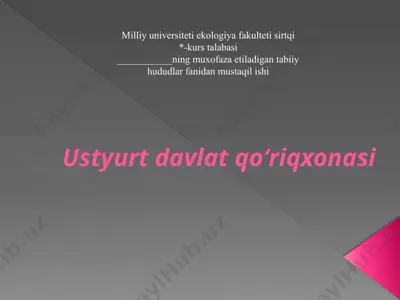 ustyurt davlat qoʻriqxonasi — PPTX