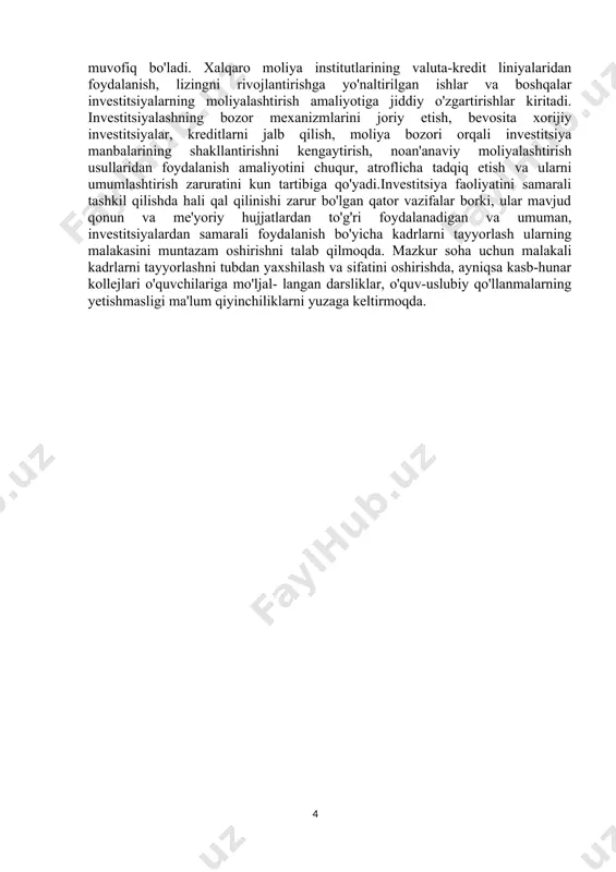 yum ko'rinishdagi kapitalga bo'linganligi uchun ushbu jihatlardan kelib chiqqan holda investitsiyalarni moddiy-buyumlar va pul ko'rinishidagi investitsiya turlariga ajratish mumkin. moddiy buyumlar deganda, ko'rinishidagi investitsiyalarga qo'yilayotgan ishlab chiqarish va noishlab chiqarish obyektlari, mashina va uskunalar, moddiy zaxirani ko'paytirish uchun olingan tovarlar tushuniladi. pul ko'rinishdagi investitsiyalarga investitsiyali tovarlarni ishlab chiqarishni ta'minlaydigan moddiy buyumlar ko'rinishdagi investitsiyalarga yo'naltirilgan pul mablag'lari kiradi. investitsiyalar — aniq yoki noaniq, lekin ehtimoli bor risklar sharoitida kapitalni muayyan jarayonlarga, muayyan vaqtga bog'lash bo'lib, uning joriy qiymatini saqlash, kapitallashtirish va jamg'arilishini ta'minlash maqsadida moliyaviy va real aktivlarga maqsadli qo'yilma qilish jarayonidir. investitsiya kontseptsiyasi va tasnifiga asoslanib, siz bo'sh mablag'laringizni qanday va nimaga investitsiya qilishni muvaffaqiyatli tanlashingiz mumkin. zamonaviy bozor iqtisodiyoti sharoitlari bunday operatsiyalarni turli shakllarda amalga oshirishga imkon beradi, ammo xavflar ham sezilarli darajada farq qiladi. siz kompaniyalar va qimmatli qog'ozlarga sarmoya kiritishingiz mumkin. bu fond bozorlari orqali amalga oshiriladi. siz ko'chmas mulk va qimmatbaho metallarga sarmoya kiritishingiz mumkin,mulk yoki …