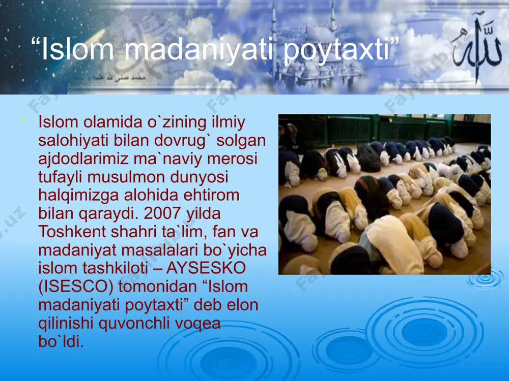 ov. i.a. xushyorlikka da'vat. t., “o’zbеkiston” 1999. 7. qur'oni karim. 2001 y. 8. . hadisi sharif. 1-4 jild. 1995 y. 9. abdulvahhob xallof. usulul fiqx.t., “adolat” 1997. image1.jpeg image2.png image3.jpeg image4.jpeg image5.jpeg image6.jpeg image7.jpeg image8.png image9.jpeg image10.jpeg image11.jpeg image12.png image13.jpeg image14.png /docprops/thumbnail.jpeg