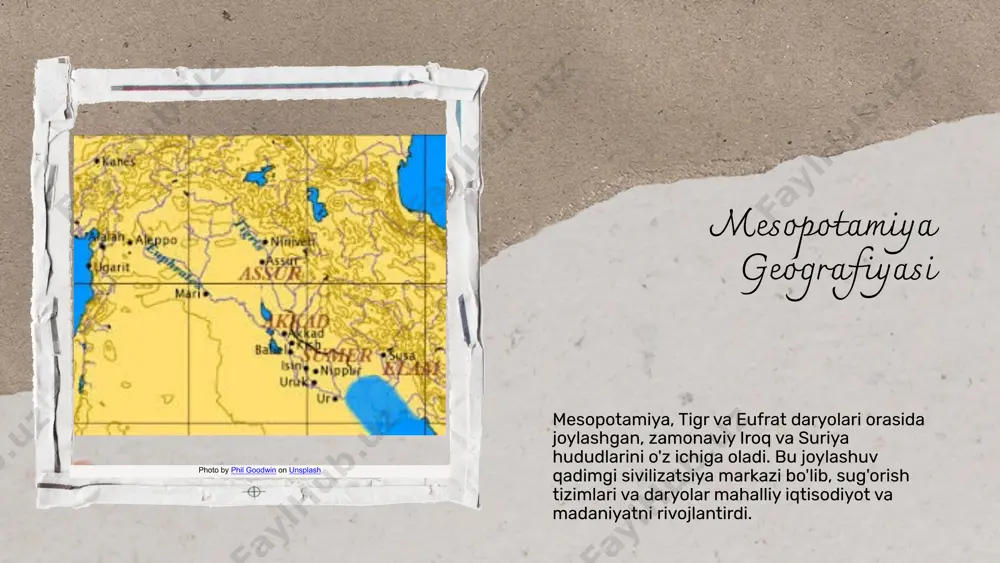ga ega bo'lib, muqaddas daraxtlar diniy marosimlar va rituallarda ishlatilgan. ular jamiyatda ruhiy va madaniy qadriyatlarni ifodalagan. iqtisodiy nuqtai nazardan, daraxtlar savdo, eksport va kundalik buyumlar ishlab chiqarishda muhim bo'lib, ularning yordamida mebel, qog'oz va boshqa mahsulotlar tayyorlangan. qimmatbaho resurslar va ularning ta'siri mesopotamiyada oltin, mis, gaz kabi qimmatbaho resurslarning taqsimoti ijtimoiy qatlamlarni shakllantirishda muhim rol o'ynagan. resurslar ustidan nazorat kuchli ijtimoiy guruhlar va hukmronlikni ta'minlagan. qimmatbaho resurslarning ta'siri resurslarning taqsimoti ijtimoiy qatlamlar va hokimiyat tuzilmasini belgilab, ijtimoiy tazyiq va ajratishni kuchaytirgan. resurslar ustidan nazorat ijtimoiy inqirozlar va hokimiyatning o'zgarishiga olib kelgan. ijtimoiy qatlamlar va resurslar ijtimoiy tabaqalanish jarayoni resurslar va ijtimoiy qatlamlar o'rtasidagi bog'liqlik qadimgi mesopotamiyada resurslar, ayniqsa suv va yer, ijtimoiy qatlamlarning shakllanishida asosiy omil bo'ldi. bu resurslarni boshqarish orqali aholining ijtimoiy holati o'zgarib borardi. ijtimoiy qatlamlar, masalan, amaldorlar, fermerlar va hunarmandlar, resurslarni taqsimlash va boshqarish jarayonida ajralib chiqdi. bu resurslarni nazorat qilish ijtimoiy tazyiq va tartibni ta'minladi. …