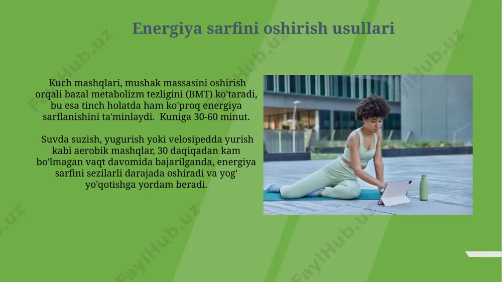 jismoniy mashqlar va energiya sarfi - Page 5