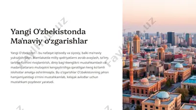 ma'naviy o‘zgarishlar yangi o'zbekistonda — PPTX