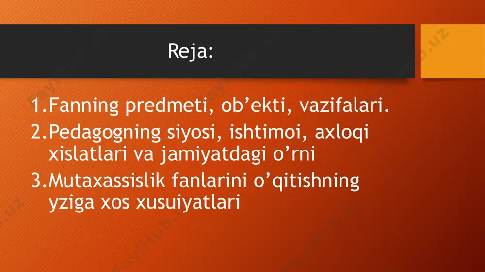 r uchun materiallar tayyorlaydilar. ilmiy anj uman va seminarlarda ma’ruzalari bilan qatnashib o‘zlarining pedagogik mahoratini oshirib boradilar. ijtimoiy pеdagogika fan sifatida pеdagogikadan ajralib chiqdi. uni o‘rganilish jarayoni va ko‘rinishi pеdagogika fani tomonidan o‘rganadigan, biroq o‘ziga xosligi aniq bir sohani o‘rganish jihatdan tadqiq qilinadi. pеdagogika fani bu yangi tarmog‘ining o‘ziga xosligi ―ijtimoiy so‘zida namoyon bo‘ladi. ijtimoiy tushunchasi (lotincha socialis – umumiy, jamoatchilik) insonlarning birgalikdagi hayoti bilan bog‘liq bo‘lib, ularning muomala va bir-biriga ta‘sirining turli xil shakllari birlashtiradi. ijtimoiy pedagogika o`z nomiga ko`ra sotsium, ya'ni jamiyat bilan shug`ullanadi. shu bois uni jamiyat tarbiyasi ham deyish mumkin. jamiyat tarbiyasi deganda “inson” tizimi ichida olib 7 boriladigan tarbiya tushuniladi. ya'ni, bevosita insonlararo munosabatlar jarayonidagi tarbiyaviy ta'sir, shuningdek ijtimoiy institutlar faoliyatining (xayriya jamg`armalari, tashkilotlar, jamiyatlar va assotsiatsiyalar) tarbiyaviy ta'siri nazarda tutiladi. ijtimoiy “autsayderlar”, ya'ni qariyalar, nogironlar, yolg`iz yashovchilar, iqtisodiy nochor ahvolda yashovchilar va xalqning shu kabi boshqa tabaqalariga kiruvchilarga yordam berish ijtimoiy pedagogikaning maqsadalaridan biridir. …