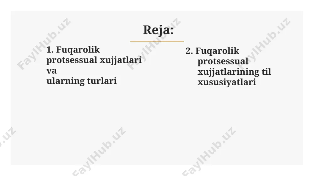 berilishi lozim, axborot tizimi orqali elektron shaklda yuboriladigan ariza bundan mustasno; 3) qonunda belgilangan tartibda davlat boji to‘lashdan ozod qilinmagan bo‘lsa, davlat boji t o‘langanligi t o‘g‘risida kvitansiya ilova qilinishi lozim . ish yuritish tili va uslubi o'zbek hujjatchiligini shakllantirish va takomillashtirishdagi eng muhim va dolzarb masalalardan biri hujjatlarning tili va uslubi masalasidir. hujjat tayyorlash va rasmiylashtirishda, avvalo, o'zbek tilining barcha asosiy qonuniyatlari va qoidalarini ma'lum darajada tasavvur etish zarur. наг bir rahbar, boshqaruv muassasalarining xodimlari, umuman,faoliyati ish qog'ozlarini tuzish bilan bog'liq kishi o'zbek tilining imlosini. tinish belgilari va uslubiy qoidalarini egallagan bo'lishi kerak. bu siz bugungi taraqqiyotimiz talablariga javob beradigan aniq,lo'nda va teran mantiqli hujjatchilikni yaratib bo'lmaydi. hisob-kitoblarga qaraganda,boshqaruv sohasidagi xizmatchilar o'z ish vaqtlarining 80 foizgacha qismini hujjatlashtirish ishiga sarflar ekan. mazkur xodimlar o'zbek tili qonuniyatlaridan yaxshi xabardor bo'lmasa, ish vaqtlarining 100 foizini bu ishga sarflaganlarida ham ijobiy natijaga erishish qiyin. mutaxxasislik matni huquqshunoslik huquqshunoslik sohasi nafaqat huquq balki …