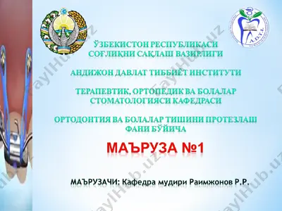 ortodontiya tibbiyoti — PPT