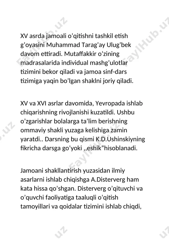 ha xususiyatlarini ham o’rganishimiz joiz. boshlang’ich ta’lim o’qituvchisi sifatida jamoani shakllantirihning o’ziga xos bosqichlari mavjud. bolalar jamoasining shakllanishining 4 bosqichi mavjud. jamoaning shakllanish bosqichlarida dastlab o’qituvchi butun guruhga talab qo’yadi hamda mazkur jarayonda jamoa faollarining shakllanishiga alohida e’tibor qaratadi. albatta talab bugungi kundan kelib chiqqanligi, zamonaviy ruhda bunyod bo’lgani, qadriyatlarga amal qilingani, o’gitlar zamirida shakllangani, shaxsni rivojlanishiga tom ma’noda ijobiy ta’sir ko’rsatishi talabning mohiyatini ochib beradi, desak mubolag’a bo’lmaydi. jarayon mohiyatini quyidagicha bayon etish mumkin: endi bariga to’xtalib, xulosalab olsak. demak, birinchi bosqichda talab faqat o’qituvchilar tomonidan qo’yiladi. bu boshlang’ich nuqta. bunda hali jamoa shakllanmay, tashkil etiluvchi birlik hisoblanadi. ushbu bosqichda o’quvchilar o’qituvchi tomonidan qo’yilgan talablarga e’tiborsiz qaraydilar. jamoa a’zolarining o’zaro birlashishi va yagona maqsad yo’lidagi harakati orqali jamoa shakllanadi. yuqori malakali pedagogning asosiy maqsadi jamoani qaror toptirishdan iborat bo’lmay, aksincha faoliyat natijasini birgalikda muhokama qilish, qilinajak ishlarni oldindan rejalashtirish, jamoa a’zolarida ma’suliyat, javobgarlik,faoliyat birligi, ishchanlik munosabatining paydo bo’lishi, jamoa …