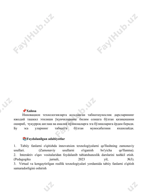aradorligini oshirish
