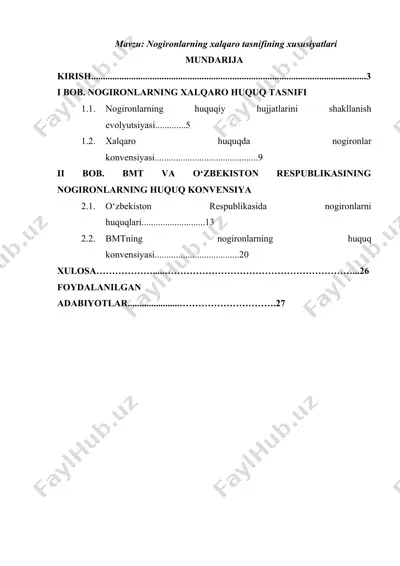 nogironlarning xalqaro tasnifining xususiyatlari — DOCX