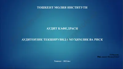 audit texnologiyalari — PDF