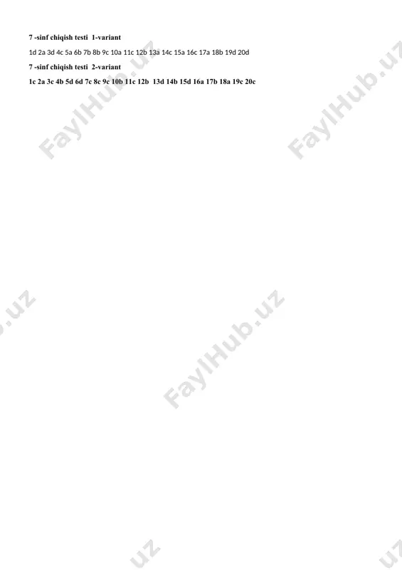ylar davlatining markazi bo’lgan hudud ko’rsatilgan javobni aniqlang. a) surxon vohasi b) zarafshon c) amudaryo etaklari d) qashqadaryo vohasi 5. arab xalifaligidan mustaqil davlatlar dastlab qaysi hududda tashkil topdi? a) old osiyoda b) movoraunnahrning shimolida c) movoraunnahrning shimoliy-sharqida d) movoraunnahrning shimoliy va shimoliy sharqiy qismida 6. quyidagilardan 456-yilda bo‘lib o‘tgan voqealarni aniqlang. 1) eftallar xitoyga elchi yuboradilar 2) anushervon hukmronligi boshlanadi 3) kidariylar sosoniylardan qaqshatqich zarbaga uchraydi 4) pero‘z eftallarga qarshi uchinhi marta yurishga otlanadi 5) bumin xoqon deb e’lon qilinadi a) 2,3 b) 4,5 c) 1,4 d) 1,3 7. g‘arbiy xoqonlik nihoyatda kuchaygan davrda uning sharqiy chegarasi qayergacha borgan ? a) amudaryo b) o‘tukan vodiysi c) sind daryosi d) oltoy 8. turklarning g`arbga tоmоn yurishlariga kim bоshchilik qilgan? a) mihirakula b) to`nyabg`u c) istami d) qоracho`rin 9. turk xоqоnligida o`n ming qo`shin qo`mоndоni qanday atalgan? a) yabg`u b) jabg`u c) shod d) tumanboshi 10. 618-630-yillarda g`arbiy turk xоqоnligi mamlakatni …