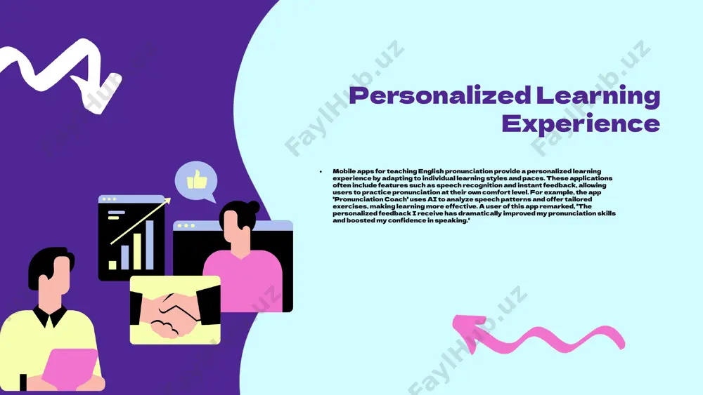unctionalities where users can practice speaking with peers in real-time. additionally, community-driven challenges encourage users to record their pronunciation and receive feedback from others, facilitating a deeper understanding of correct pronunciation. by leveraging these interactive features, learners can benefit from diverse perspectives and support, ultimately leading to more effective language acquisition. tracking progress and achievements mobile apps for teaching english pronunciation utilize various features to track user progress effectively. these include progress reports that provide users with insights into their learning journey, allowing them to see improvements over time. streaks encourage consistent practice, motivating users to engage regularly with the app. additionally, personalized feedback helps users identify specific areas for improvement, making the learning experience tailored and effective. for example, many apps implement gamification elements, such as rewards for completing exercises or reaching milestones. this not only makes the learning process more enjoyable but also reinforces the importance of tracking …