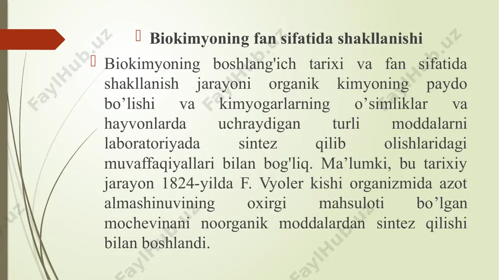 biokimyo fanining rivojlanish tarixi - Page 5