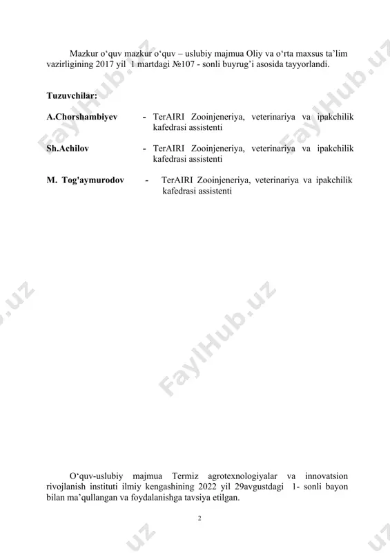 autoliz va cherish. tavsiya etilgan adabiyotlar ro‘yxati asosiy adabiyotlar: 1.ibadullayev f.i. «qishloq xo‘jalik hayvonlarining patologik anatomiyasi». toshkent «o‘zbekiston» 2000 yil. 2.patologicheskaya anatomiya selsko xozyastvennix jivotnix. a.v. jarova. m.: kolos 2000 3.b.a. kuliyev, d.e.eshimov j.b. yo‘lchiyev, patologik anatomiya(gavda yorish va sve) fanidan o‘quv qo‘llanma. toshkent 2017 yil. xorijiy adabiyot: 1.gavin m. donald, jachary james f. pathologic basis of veterinary disease. mosby. 2006 qo‘shimchaadabiyotlar: 1. jarova.v. idrugiy «vskritiei patologicheskaya diagnostika bolezney selsko xozyaystvennix jivotnix». moskva kolos 2000. 2.salimovv.a. «praktikumpo patologicheskoy anatomii selsko xozyaystvennix jivotnix». moskva kolos 2003. 3. jarova.v. patologicheskaya anatomiya jivotnx.sankt-peterburg, moskva, krasnodar. 2013 god. internetma'lumotlari. 1. www. ziyo.net.uz. 2. email: zooveterinarya@ mail.ru 3. email: sea@mail.net21.ru 4. email: veterinary@actavis.ru 5. email: fvat@academy.o‘zsci.net tayanch so‘zlar va iboralar: patologiya, nozologiya, gistoavtoradiografiya, mikroskopik, makroskopik,gistoximiya, biopsiya, o‘lim, fiziologik o‘lim, patologik o‘lim, klinik o‘lim, sovish, qotish, gipostaz va imbibisiya dog’lari, chirish, fiksatorlar, farmalin, kornua, gemotoqsilin, eozin. patologiya faniga patfiziologiya va patanatomiya fanlari kiradi. nozologiyada esa xirurgiya, …