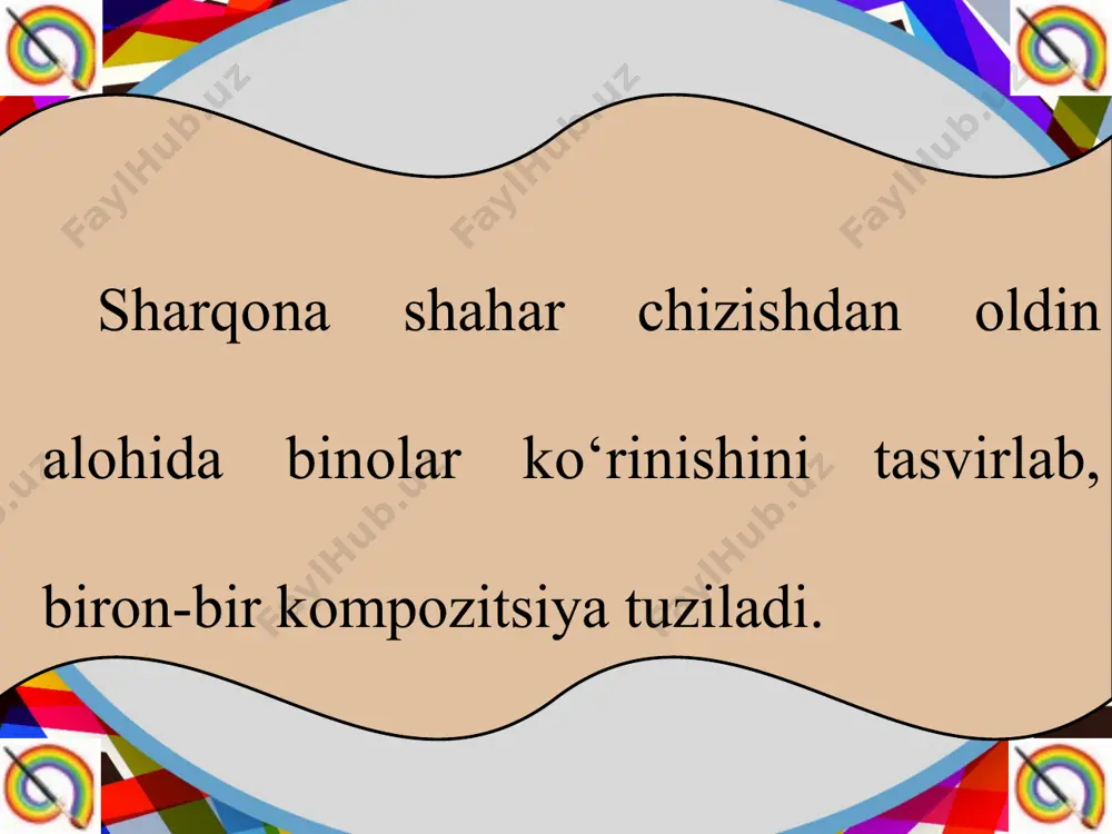 sharqona shahar tasvirining eskizini ishlash 5 - sinf - Page 4