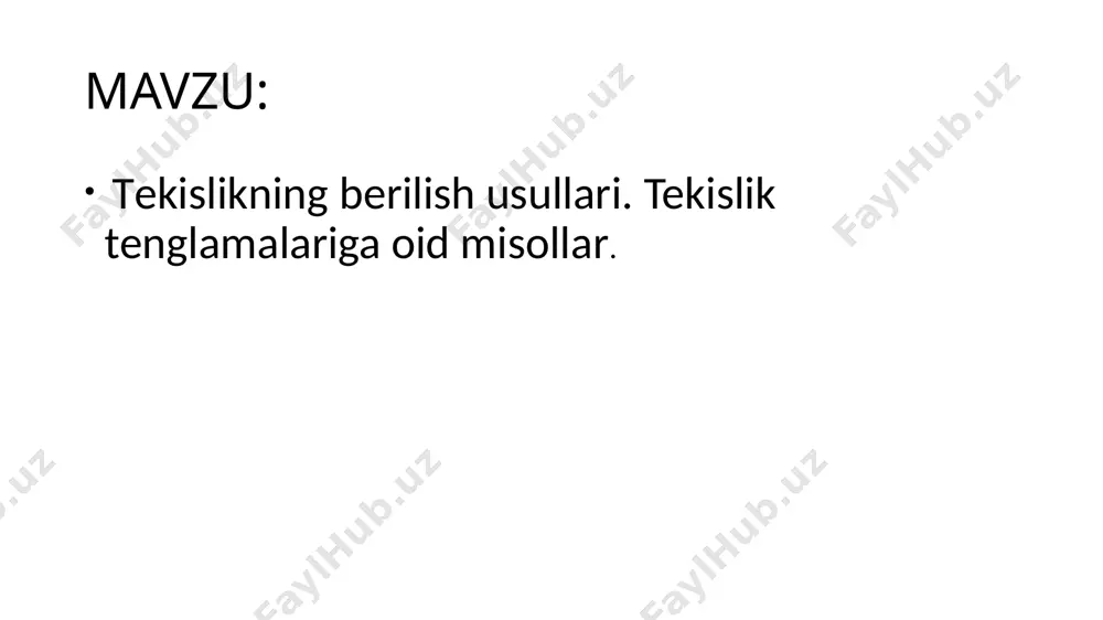 tekislikning berilish usullari - Page 2