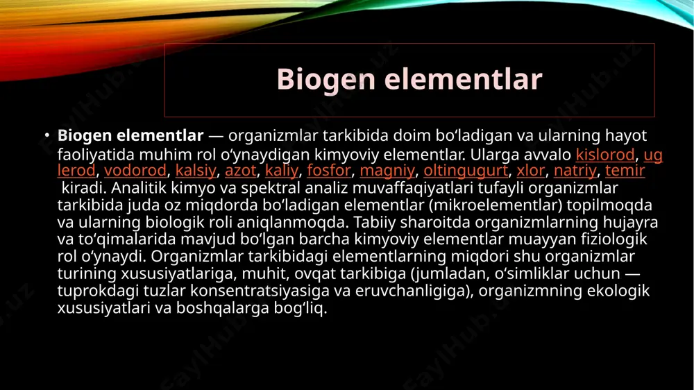 biogen elementlar - Page 4