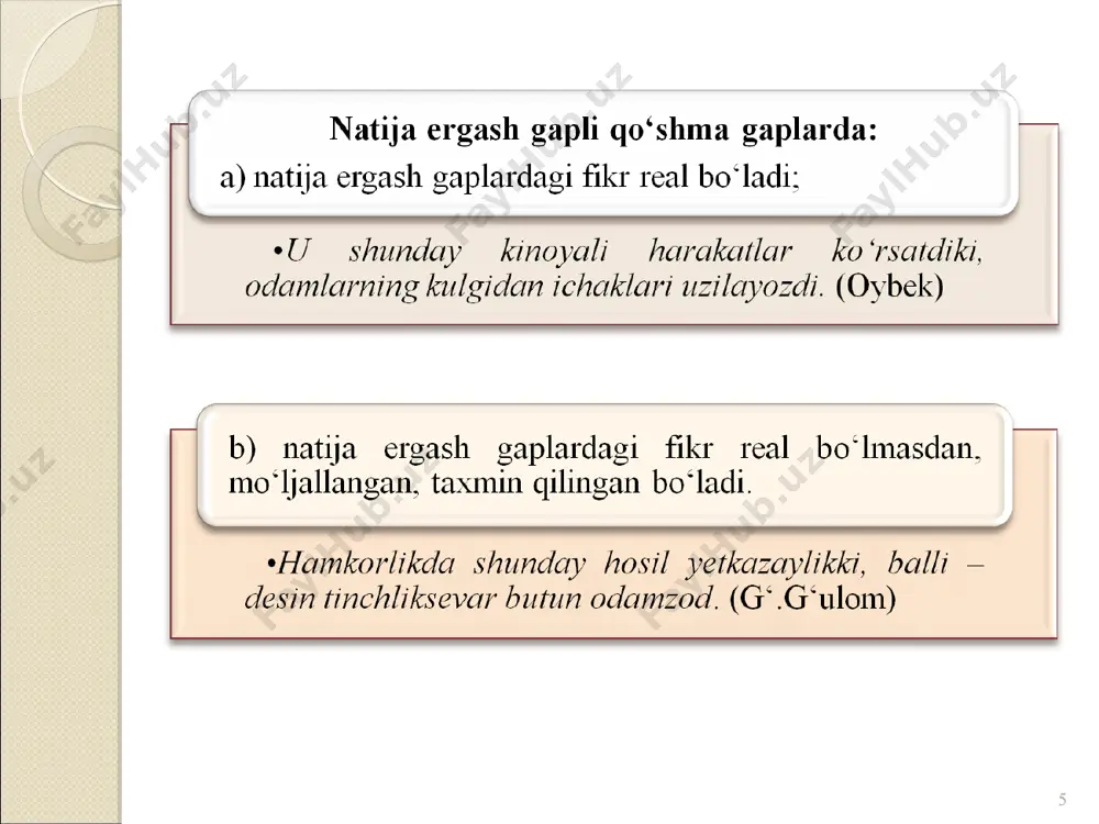 "hozirgi o‘zbek adabiy tili" (qo‘shma gap sintaksisi) - Page 5