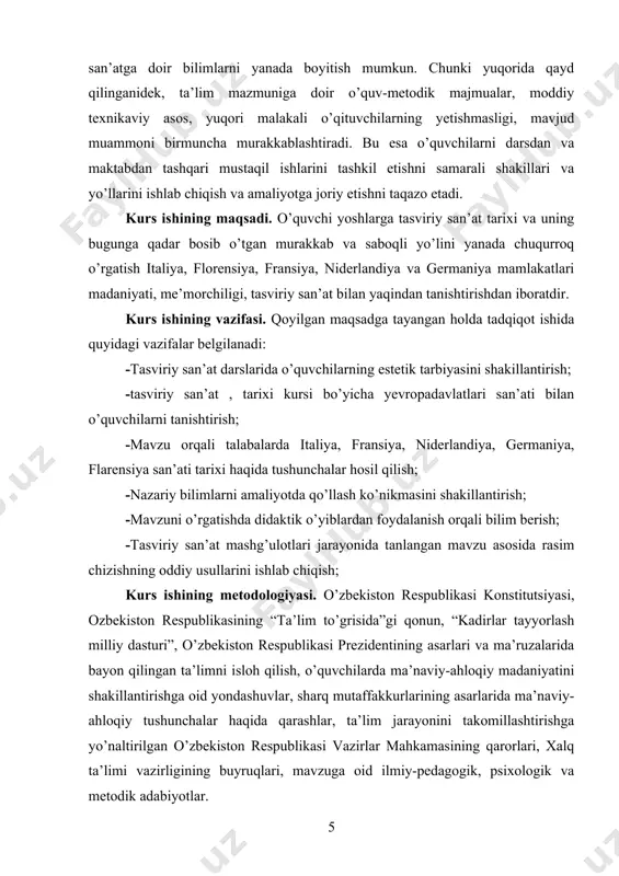 arda o’z taraqqiyotini boshidan kechirgan bu yangi madaniyat tarixda «uyg’onish» deb nom oldi. bu iborani italiyalik rassom va san’atshunos jorj vazari italiyada san’at uzoq o’rta asrdan so’ng yana qaytadan «uyg’onganligi» sababli ishlatgan va asosan, rassom jotto ijodiga nisbatan qo’llangan edi. keyinchalik esa bu ibora keng mazmun kasb etib, italiyada, so’ngra yevropaning boshka mamlakatlarida vujudga kelgan, feodalizm asridan farq qiladigan san’atni ta’riflash uchun qo’llanila boshlandi. uyg’onish davri madaniyati va san’ati o’z xususiyati va mohiyatini italiyada to’liq namoyon etib, qator taraqqiyot bosqichlarini boshidan kechirdi. bular, asosan, quyidagilardan iborat: 1. uyg’onish arafasi davri - protorenessans (xiii—xiv asrlar). 2. ilk uyg’onish davri—kvatrachento (xv asr). 3. yuqori uyg’onish davri (xv asrninr 90-yillari—xvi asrning 20—30-yillari). 4. sunggi uyg’onish davri (xvi asrning ikkinchi yarmi). (so’ngi uyg’onish davrida gumanistik san’at bilan birga tushkun manerizm oqimi ham mavjud bo’ldi). albatta, uyg’onish davri taraqqiyot bosqichlari xamma mamlakatlarda bir xil bo’lmadi. masalan, germaniya so’nggi uyg’onish, niderlandiya esa yuqori uyg’onish davri taraqqiyotini …