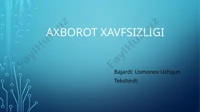 axborotxavfsizligi — PPTX
