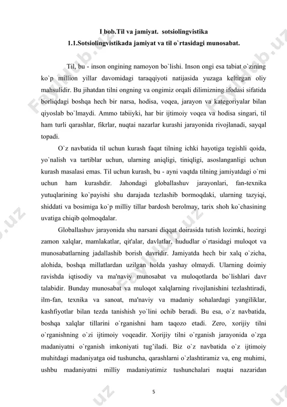 ro`y bersa, bu o`zgarish so`zning boshqa qismiga ham ta'sir etmay qolmaydi. masalan, qadimgi zamon ingliz tilidagi berg, sort so`zlarida r tovushi talaffuz qilinar edi. keyinchalik bu tovush asta-sekin talaffuzdan tushib qola boshladi. bu tovushning tushib qolishi undan oldin kelayotgan qisqa unlilarning cho`ziqroq talaffuz qilinishiga olib keldi, shunday qilib, so`zdagi muvozanat saqlanib qoldi. ushbu masalaning chuqurroq va batafsilroq yoritilishida ferdinand de sossyurning xizmati beqiyosdir. u tilni shunday ta'riflaydi: "til bir-biriga qarama-qarshi qilib qo`yilgan elementlar sistemasidir"; "til faqat farqlardan iborat". bunday ta'rifdan chiqadigan xulosa shuki, tilni tashkil etuvchi elementlar uning sistemasini hosil qilmasdan, bu birliklar orasida o`rnatiladigan munosabatlar ahamiyatlidir. sossyur til sistemasining quyidagi ikki xususiyatini ko`rsatadi: 1. til sistemasining tarkibiy qismlari hamma vaqt muvozanatda bo`ladi. 2. o`z xususiyatiga ko`ra til sistemasi yopiqdir. sossyurning fikricha, til birliklari o`zaro ikki xil munosabatga kirishadi: sintagmatik va asotsiativ - keyingi paytda u paradigmatik munosabat deb yuritilmoqda. til birliklari makonda va zamonda birin-ketin paydo bo`ladi. bu sintagmatik …