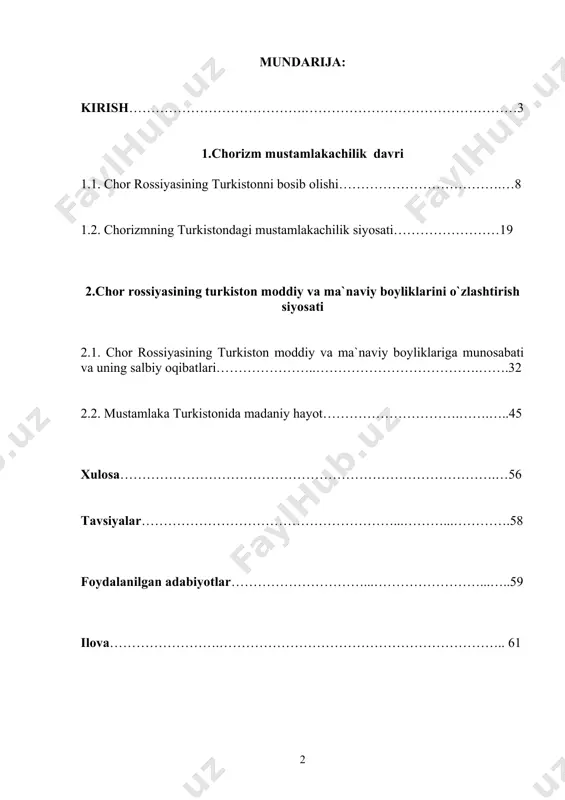 ifalardan kelib chiqib, vatanimiz tarixining og`ir mustamlakachilik o`tmishi bilan bog`liq bo`lgan ayanchli sahifalariga bugungi kun nuqtai-nazaridan qayta baho berish alohida ahamiyat kasb etadi. chor rossiyasining hukmronlik yillari, mustamlakachilik tarixi soxtalashtirilib, buzib ko`rsatildi. uzoq yillar davomida ijtimoiy ong-shuurimizga chor rossiyasi “o`rta osiyodagi favqulodda sivilizatorlik vazifasi” to`g`risidagi, “o`lkaning qoloq xalqlari markazning davlat boshqaruvi natijasida go`yo zo`r muvaffaqiyatlarga erishganligi” haqidagi afsona astoydil targ`ib qilindi. chorizm davrida o`lkaning tabiiy xomashyo boyliklari to`xtovsiz olib ketildi. o`zbek xalqining ko`p ming yillik milliy-madaniy boyligi talon-taroj qilindi, yalpi ruslashtirish va ma`naviy asoratga solish siyosati amalga oshirildi. markazning o`zbekistonga iste`molchilik bilan munosabatda bo`lishi, o`zbek xalqining o`z milliy taqdirini o`zi erkin ravishda belgilash huquqi inkor etilishi, bir asrdan ko`proq davom etgan iqtisodiy va ma`naviy zulm behad va uzoq muddatli buzg`unchilik oqibatlariga olib keldiki, uning asoratlari hali-hanuz davom etmoqda. ularni to`la-to`kis bartaraf etish uchun chor mustabid tuzum vujudga keltirgan og`riqli jarayon sabablarini ochib berish maqsadida iqtisodiy, ijtimoiy va ma`naviy sohalardagi amalga …