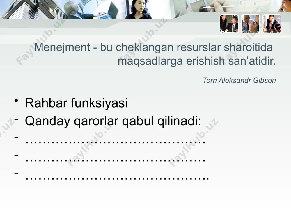 boshqaruvda muammolarga yechim topish va qarorlarni qabul qilish - Page 5