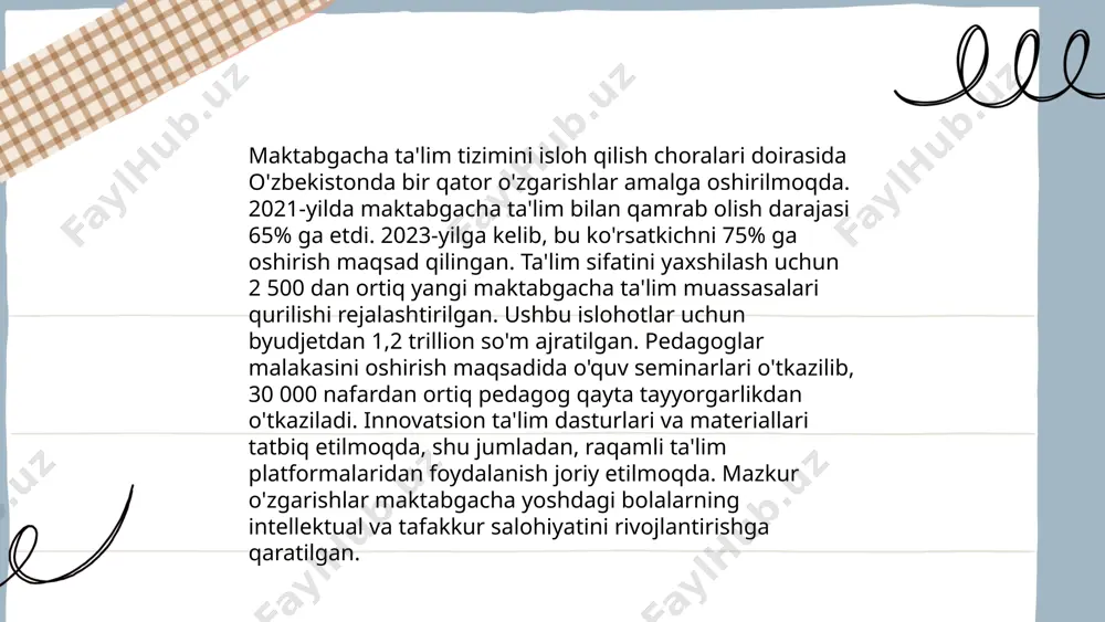 o'zbekiston respublikasida ta'lim sohasida amalga oshirilgan ishlar - Page 5