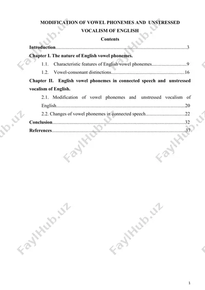 modification of vowel phonemes and unstressed vocalism of english — DOCX