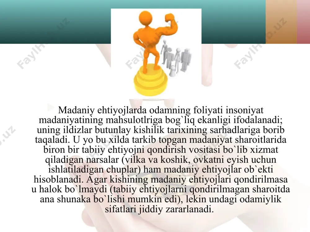 riyachilar ehtiyojlar cheksiz, ular o’sishining to’xtashi, jamiyat hayotini to’xtashini bildiradi deb e’tirof etishadi. ehtiyoj o’smaganda edi. ishlab chiqarishni taraqqiy etishiga zarurat bo’lmas edi. kishilarning ehtiyoji miqdoran o’sib boradi. bu bir tomondan aholi sonining ko’payib borishi bilan bog’liq bo’lsa, ikkinchi tomondan, iste’molni ortishi bilan bog’lik. masalan, o’zbekistonda aholi soni 1990 yilga nisbatan hozirgi paytga kelib, 1,2 martaga ko’paydi. agar individual ehtiyoj o’zgarmadi deganimizda ham jamiyat miqyosida ehtiyojlar 1,2 martaga ortgan. lekin biz bilamiz odamlarni ehtiyojlari ortib boradi. masalan, xar 100 oilaga to’g’ri keladigan engil avtomobillar soni 1,3 martaga ko’paydi. demak avtomobilni ekspluatatsiyasi bilan bog’liq ehtiyojlarimiz ham shunchaga ko’paydi. ehtiyojlar tarkibi o’zgarib, ko’payib boradi. ayrim ehtiyojlar yo’qolib, o’rniga yangisi keladi, lekin yo’qolib ketadigan ehtiyojlarga qaraganda yangi vujudga keladiganlari ko’p. ishlab chiqarishning o’zi ehtiyojlarni o’sishiga, tarkibini o’zgarishiga katta ta’sir ko’rsatadi. masalan, xx asrning 40-yillarida odamlar televizor nima ekanini bilishmagan. hozirgi paytda har bir xonadonda televizor bor, ayrimlarida esa 2-3 tadan. ko’plab bunday misollarni …