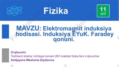 elektromagnit induksiya hodisasi — PPTX
