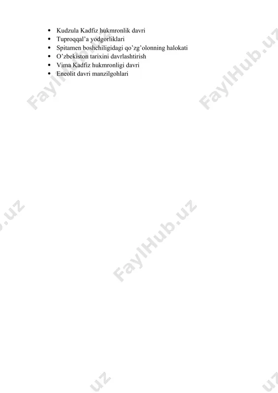 o‘zbekiston tarixi fanidan on savollari - Page 5