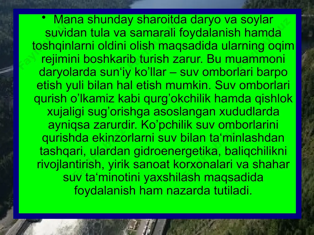 suv omborlari va ularning ahamiyati - Page 4